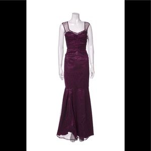 David Meister - evening gown, aubergine lace, sz6